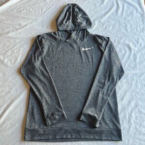 Nike Dark Heather Gray Dri-FIT Long Sleeve Pullover Hoodie - Boy's X-Large